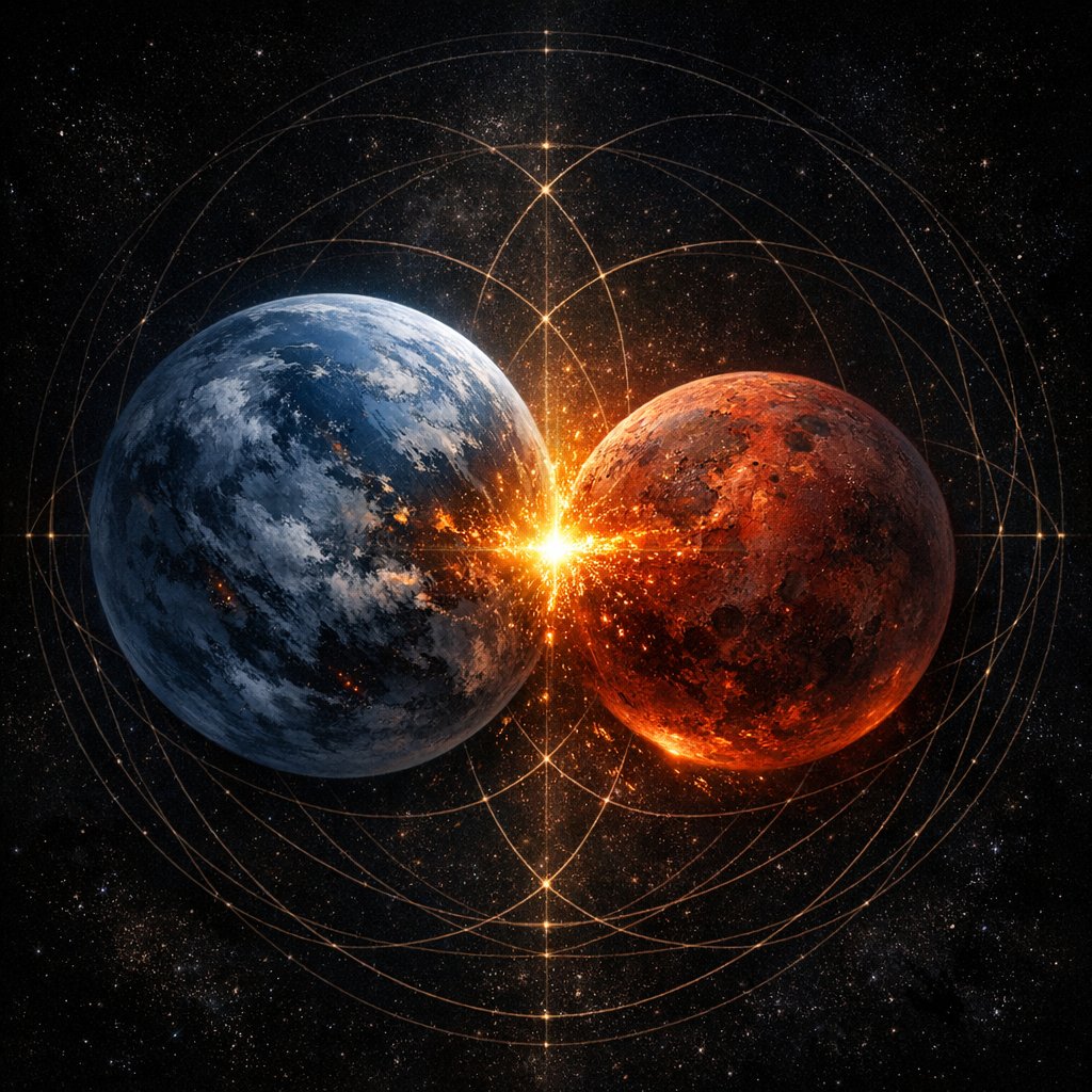 Theia approaches proto-Earth
